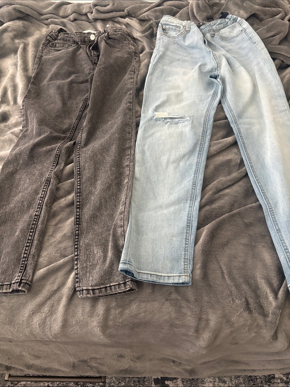 Bundle Zara Slim Straight Jeans — seven for all mankind Black Wash & Light Blue